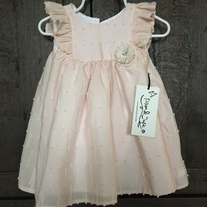 NWT Pippa & Julie light pink 12 mth girl dress set